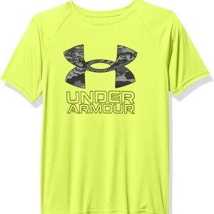 Under Armour boys Neon Yellow T-Shirt